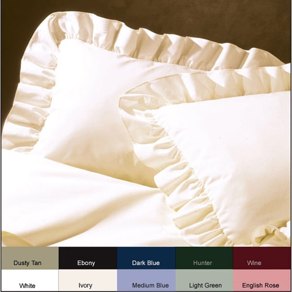 Poplin Ruffled Pillow Shams (Pack of 2)