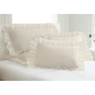 Cotton Blend Poplin Ruffled Pillow Shams (Pack of 2)