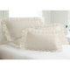 preview thumbnail 1 of 0, Cotton Blend Poplin Ruffled Pillow Shams (Pack of 2) Ivory - King