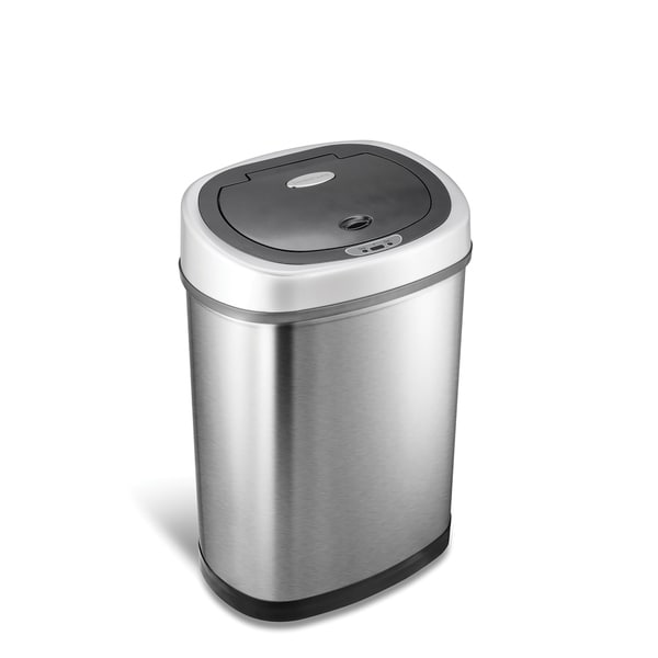 Black Stainless Steel Motion Sensor Trash Can Touchless Sensor Automatic 13 Gal 