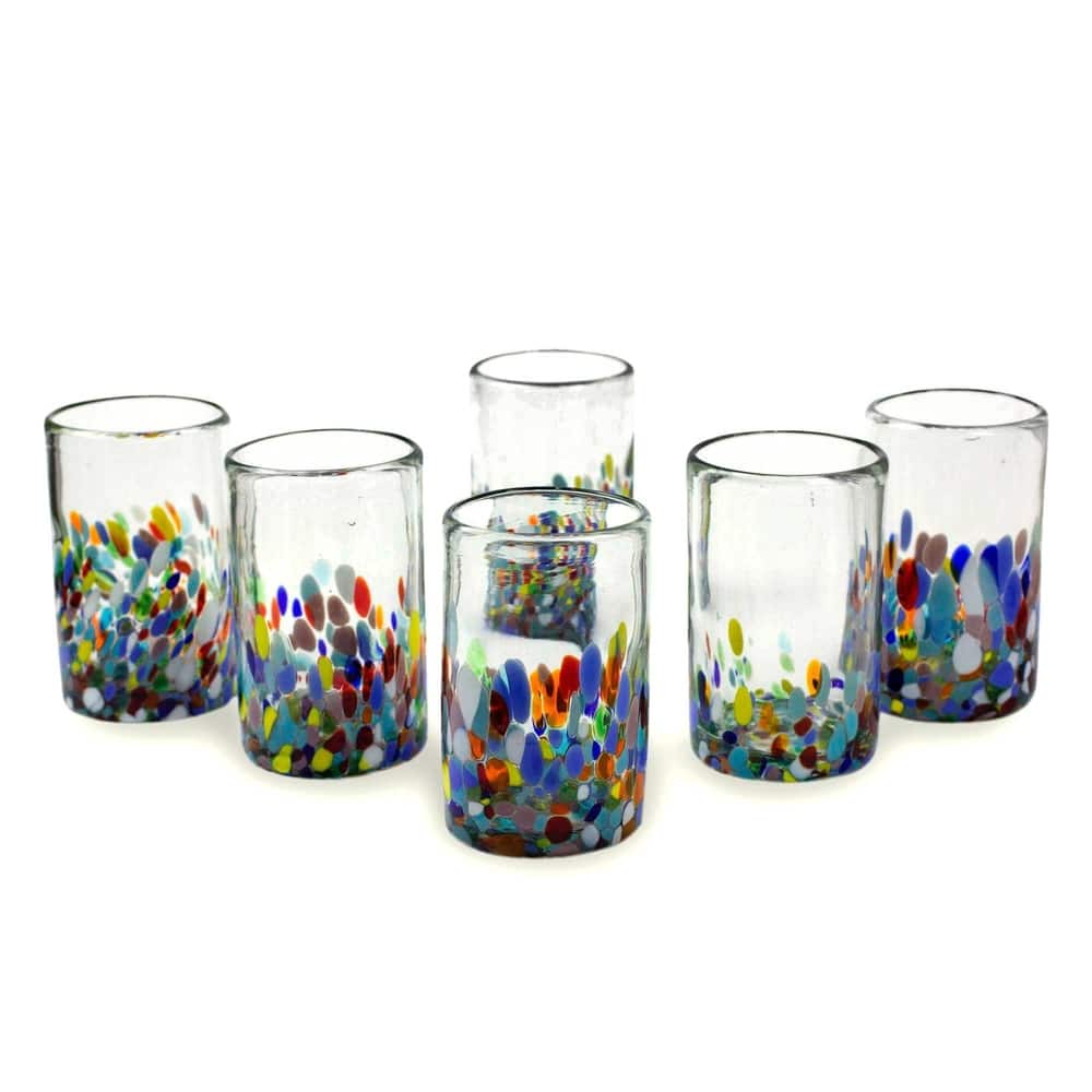 Confetti Multicolor Tumblers Set of 6 Glasses