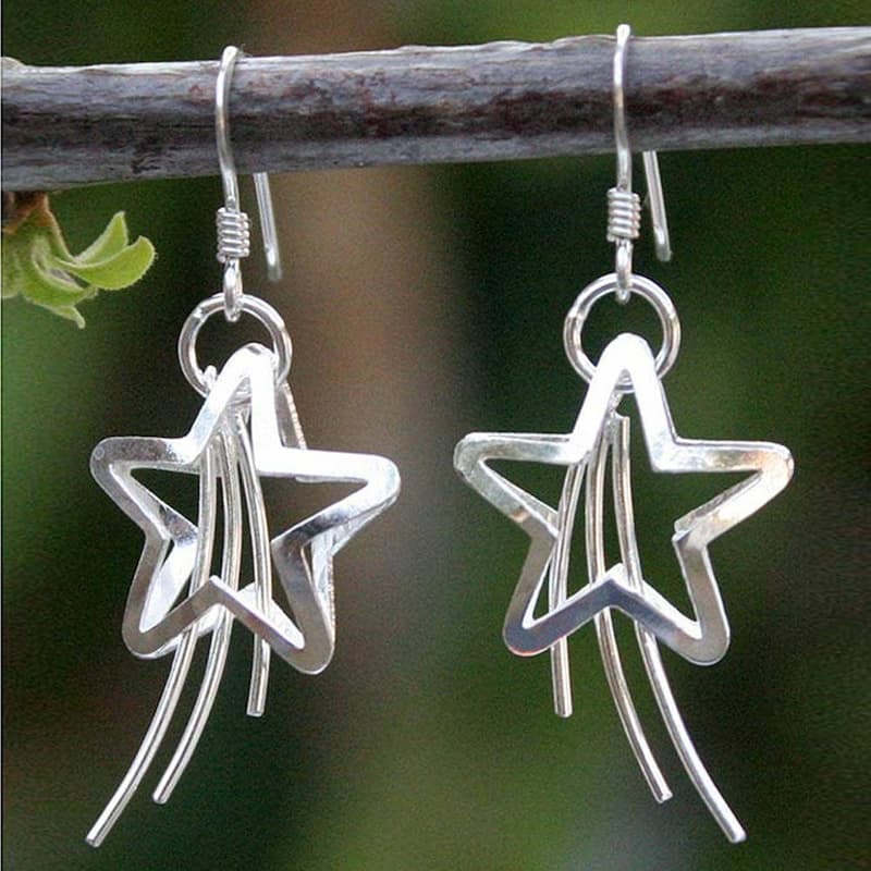NOVICA Sterling Silver 'Shooting Stars' Earrings