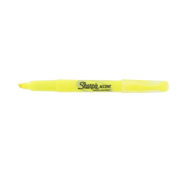 Sharpie Pocket Fluorescent Yellow Highlighters (Pack of 12) Sanford Yellow