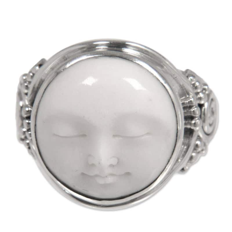 NOVICA Handmade 'Face of the Moon' Sterling Silver Ring (Indonesia)