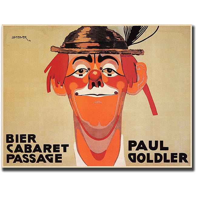 J. Steiner 'Bier Cabaret Passage Paul Golder' Gallery-wrapped Art - Bed ...