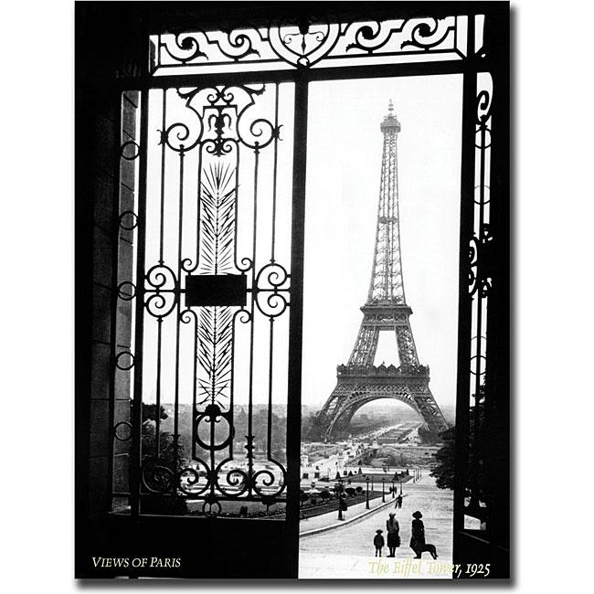 Vertical Sally Gall Views of Paris Framed Matted Art