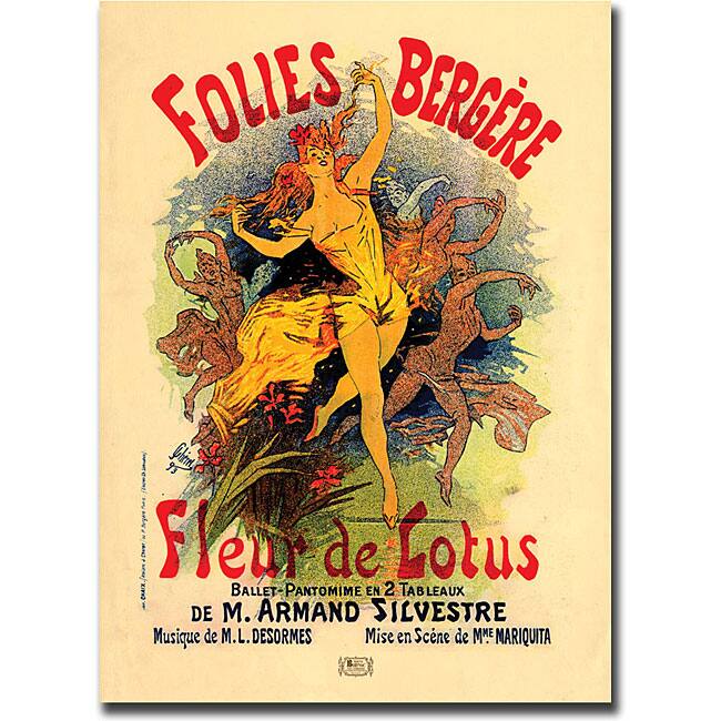 Jules Cheret 'Folies Bergere Fleur de Lotus' Art