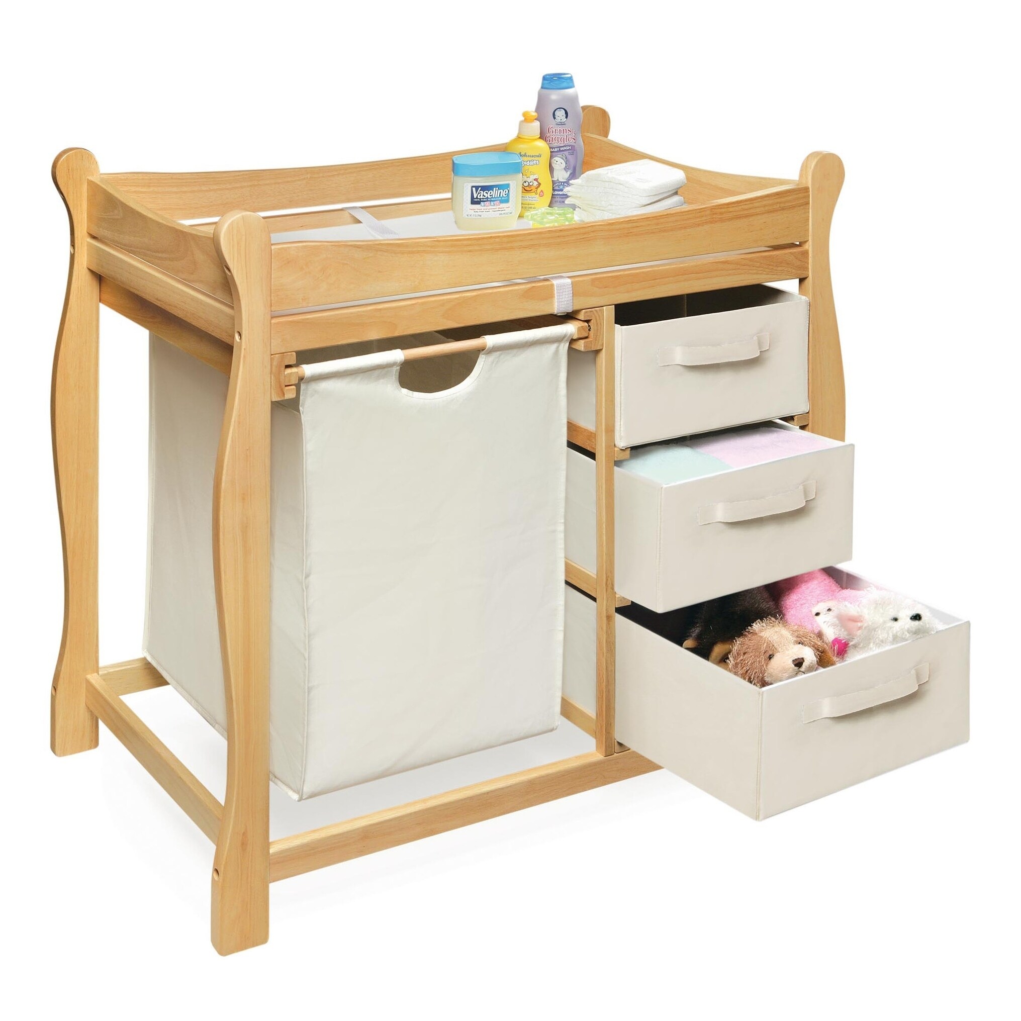 baby changing table with hamper