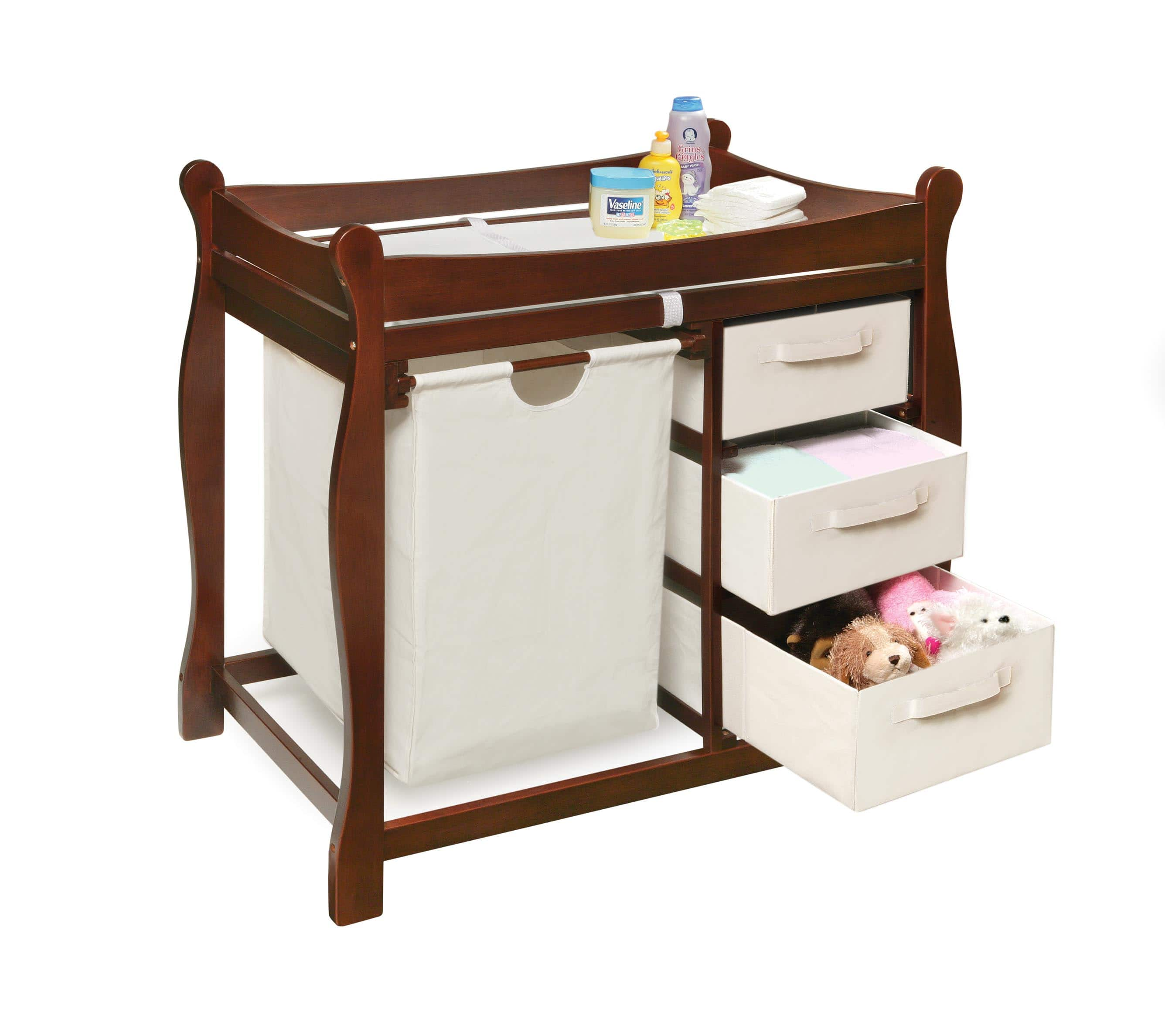 Shop Cherry Changing Table With Hamper And Three Baskets Free