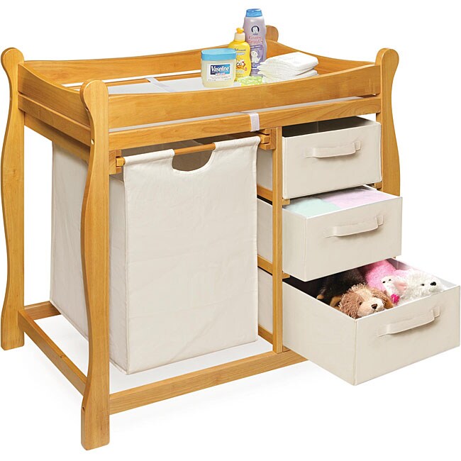 Honey Changing Table With Hamper And Three Baskets