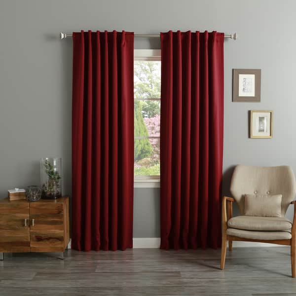 Aurora Home Thermal Rod Pocket 96 Inch Blackout Curtain Panel Inch Blackout Curtain Panel