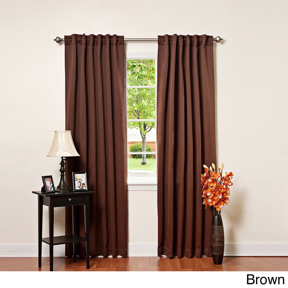 Thermal Rod Pocket 95 inch Blackout Curtain Panel Pair