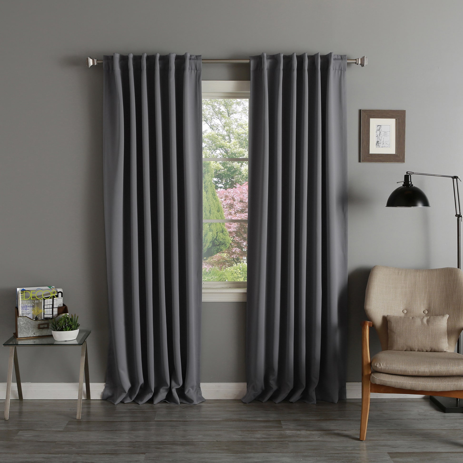 Thermal Rod Pocket 95 inch Blackout Curtain Panel Pair