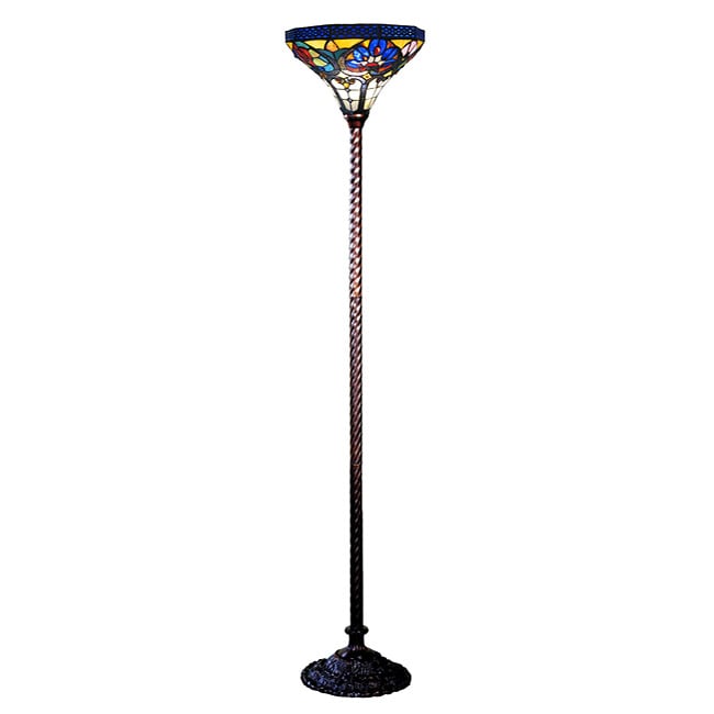 Tiffany style Floral Design Bronze Floor Lamp