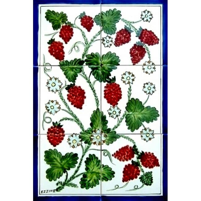 Mosaic Fruity Panel 6 tile Ceramic Wall Mural