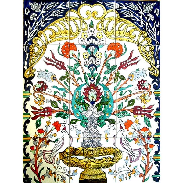 Floral Light Doves 12tile Ceramic Wall Mural Art Overstock 3825258