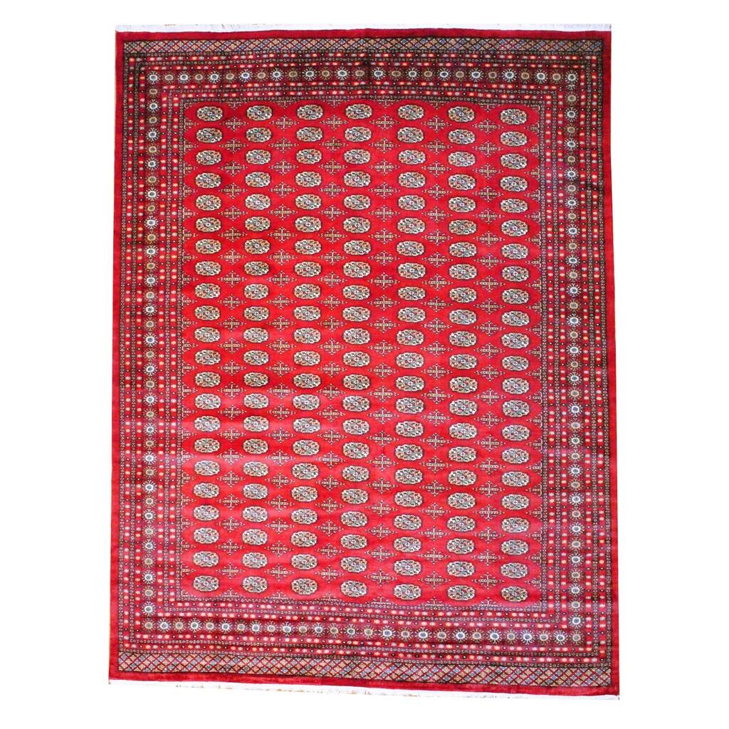Herat Oriental Pakistan Hand-knotted Bokhara Wool Rug (9' x 12') - 9' x 12'