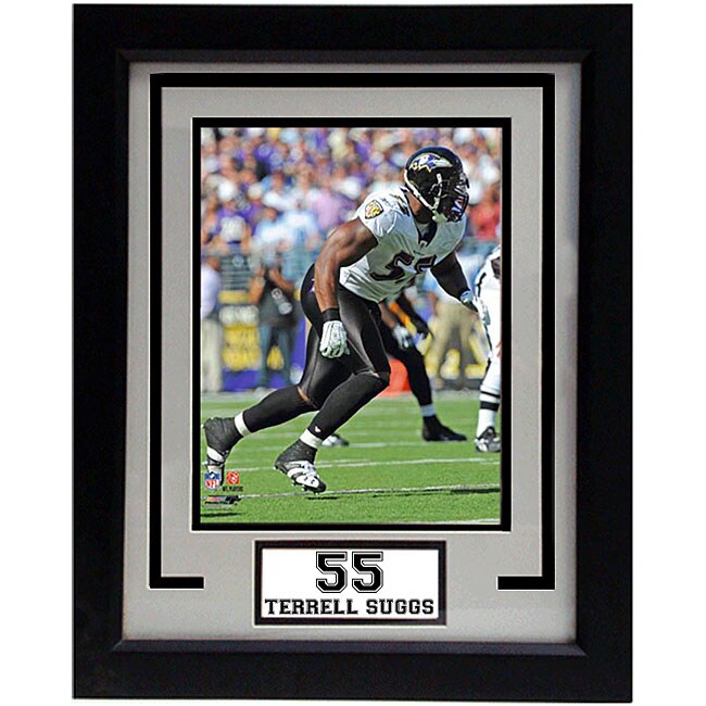 Terrell Suggs 11x14 Deluxe Framed Photo Print - Free Shipping On Orders ...