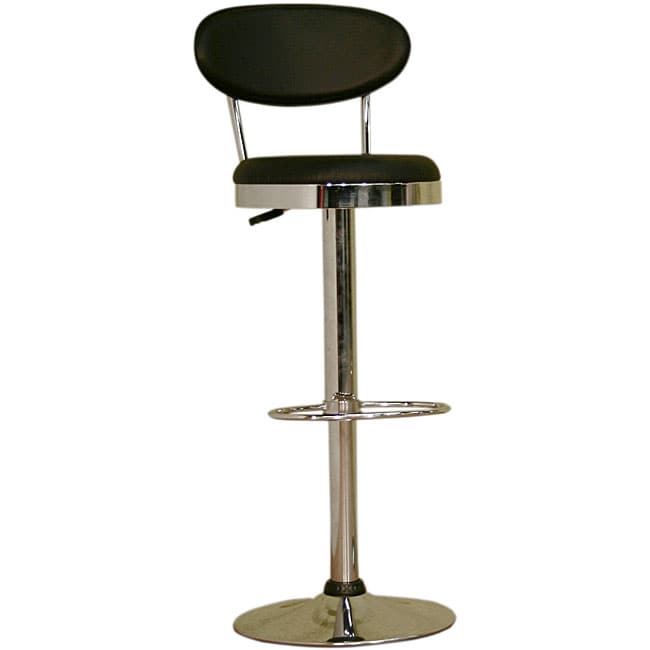 Baxton Studio Ray Black Adjustable Barstool