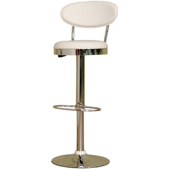 Modern Metal and Plastic 24-32" Adjustable Bar Stool by Baxton Studio