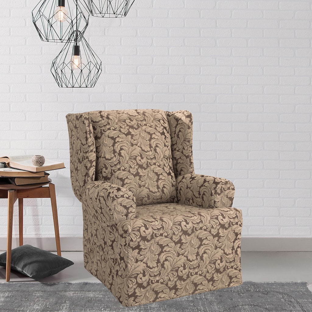 Scroll Wing Chair Slipcover