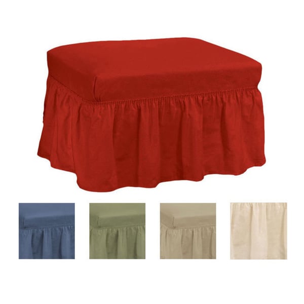 Cotton Classic Ottoman Slipcover Discounts