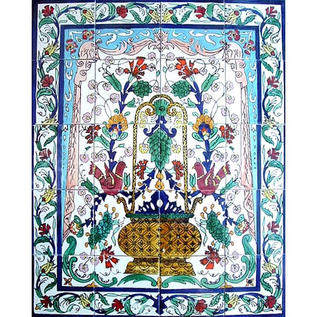 Mosaic Garden Decor 20-tile Ceramic Wall Mural