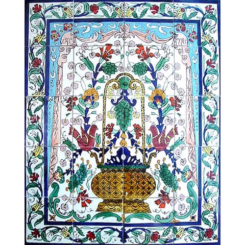 Mosaic Garden Decor 20-tile Ceramic Wall Mural