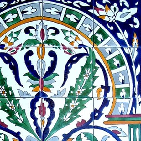 'Moroccan-style Pot' 24-tile Ceramic Wall Mural