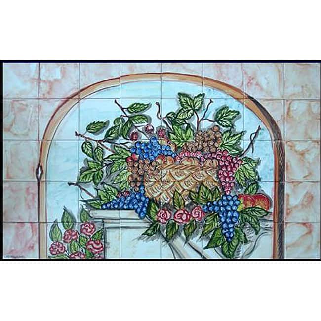 'Splashback Wall Decor' 40-tile Ceramic Mural Art