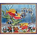 Bathroom Wall Decor Shower Backsplash Mosaic 'Aquarium Fish' 30 Tile Ceramic Mural