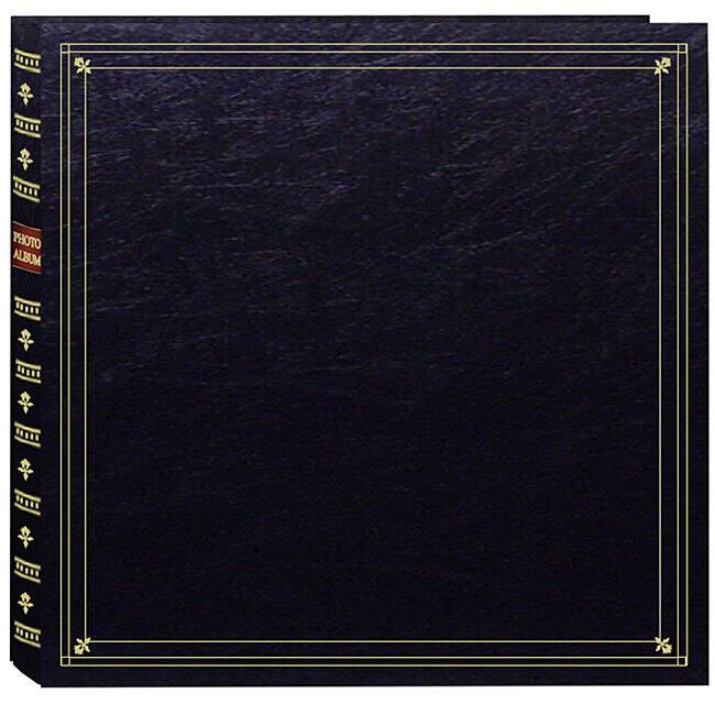 Pioneer Large Format Black with Gold Accents Cover Memo Album with 120 Bonus Pockets