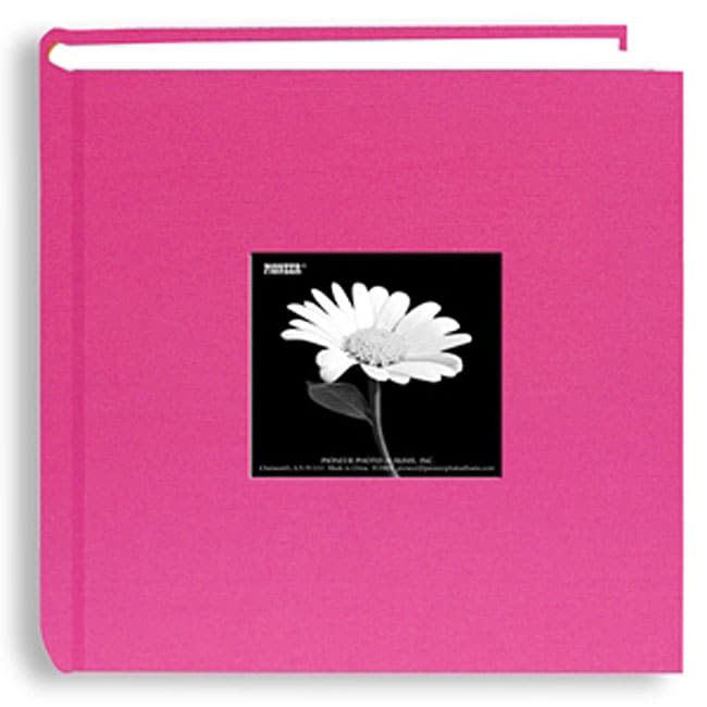 Pioneer Sewn Leatherette Frame Photo Album Bright Pink