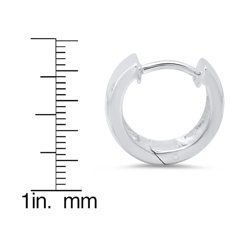 Sterling Silver 7 mm Huggie Hoop Earring by Roberto Martinez