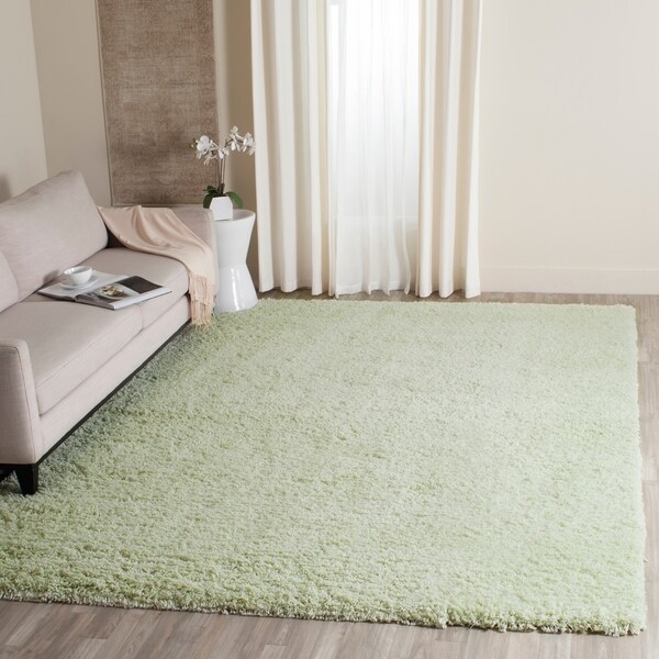 Shop Safavieh Classic Plush Handmade Super Dense Lime Green Shag Rug