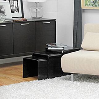 Alec Black Acrylic Nesting End Tables (Set of 3)