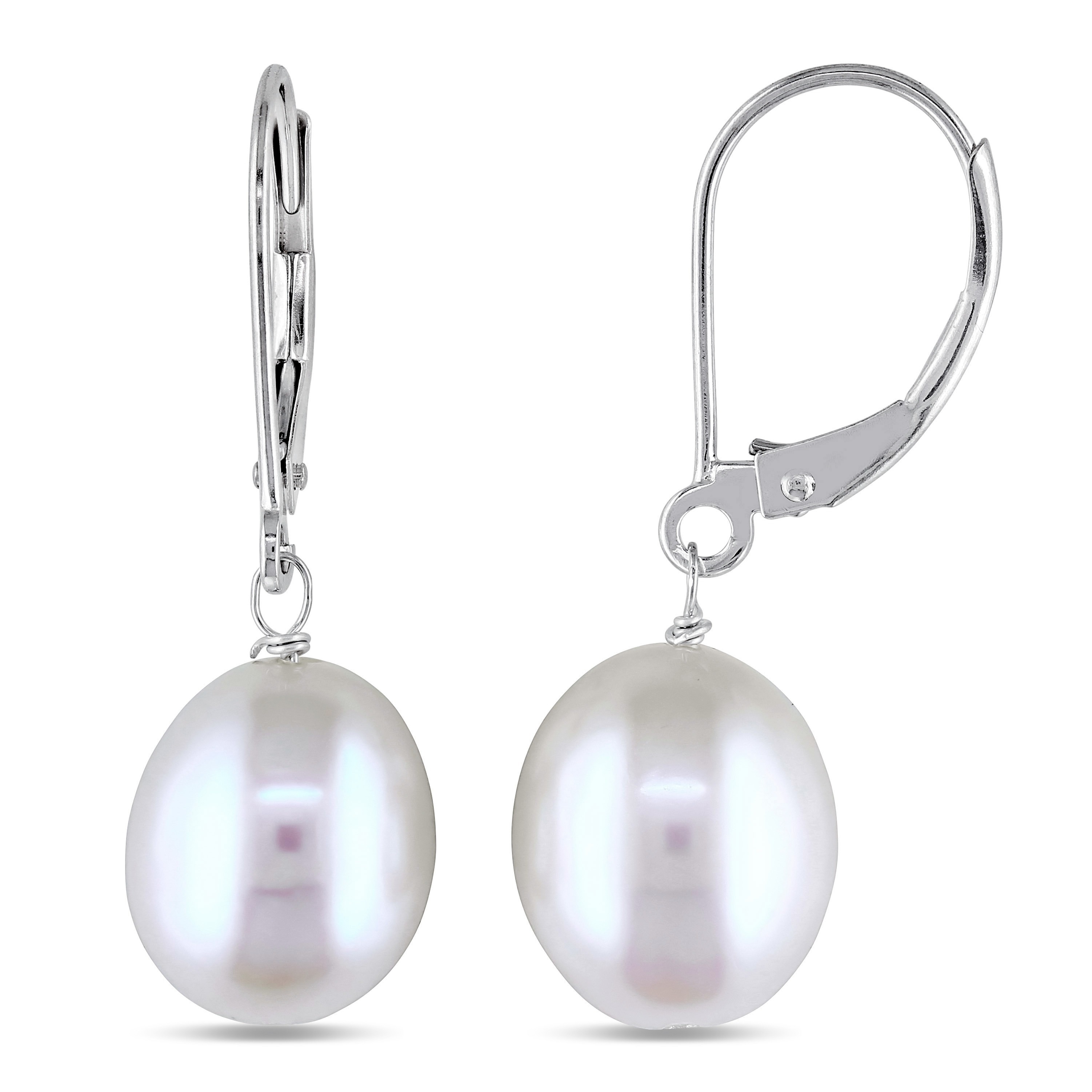 Miadora 14k Gold Rice Cultured Freshwater Pearl Earrings (8.5-9 MM)