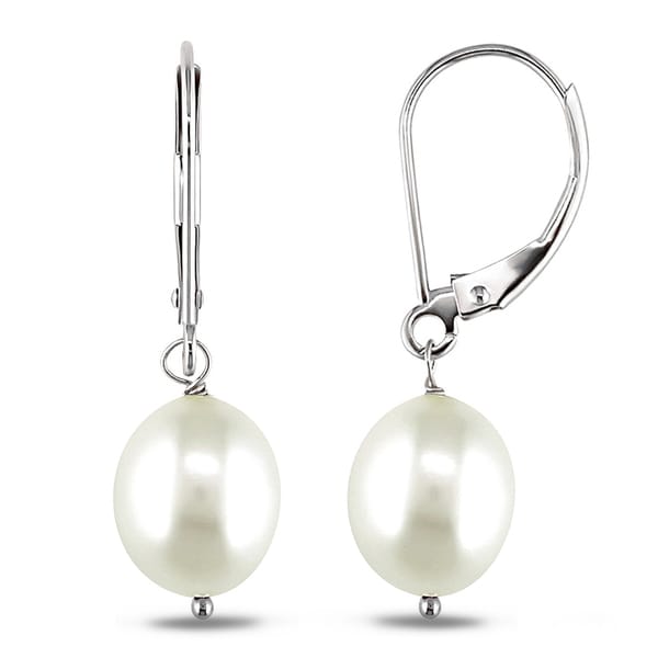 Miadora 14k Gold Freshwater Rice Pearl Earrings (8 9 mm)