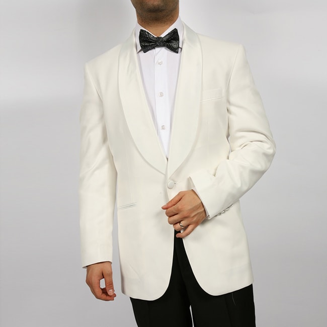 Ferrecci Men's White Shawl Collar Dinner Jacket - 11899860 - Overstock ...