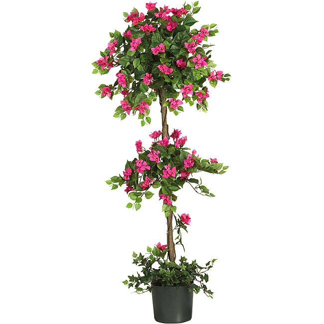 Bougainvillea 5-foot Topiary Silk Tree - Pink