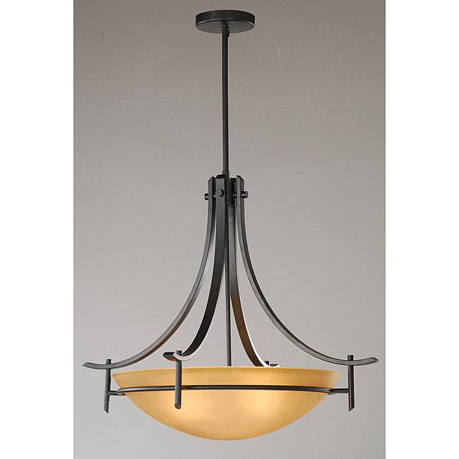 Contemporary Antique Bronze 3-light Chandelier