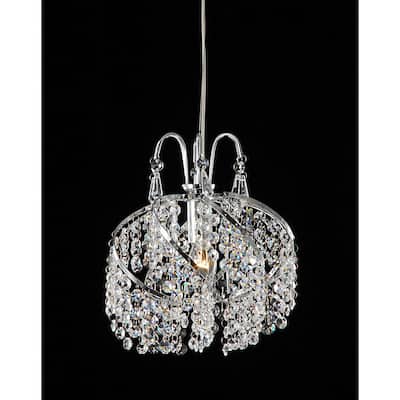 Chrome and Crystal Mini Chandelier