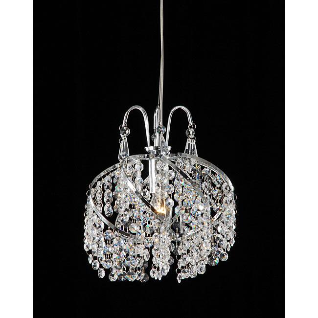 Chrome and Crystal Mini Chandelier