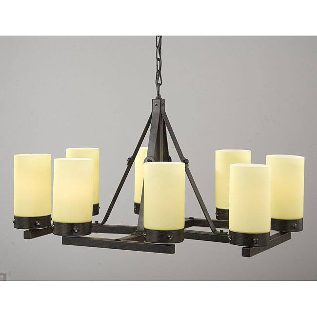 Antique Bronze Linear 8-light Chandelier