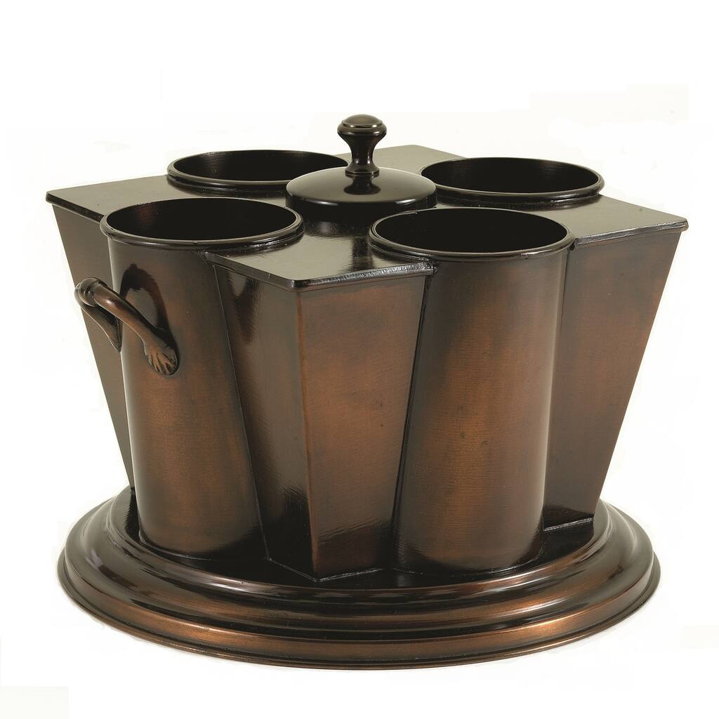 Antique Embossed 4-bottle Wine Chiller
