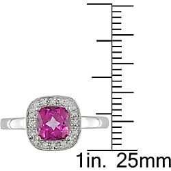 Miadora 10k Gold Pink Topaz and Diamond Accent Ring Miadora Gemstone Rings