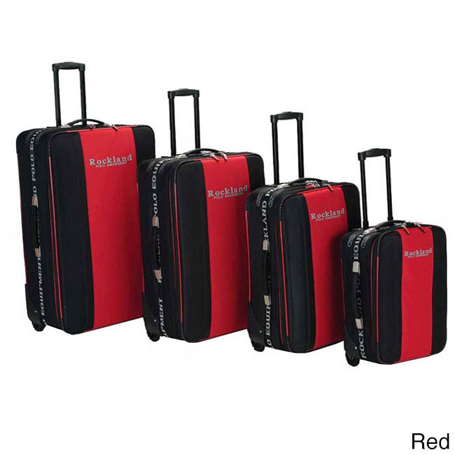 Rockland Polo Equipment 4 piece Rolling Luggage Set