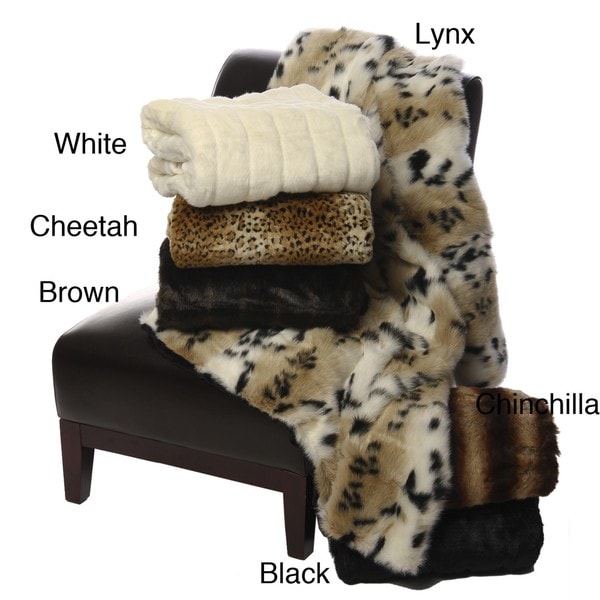 Aurora Home Mink Faux Fur Throw   11921002   Shopping