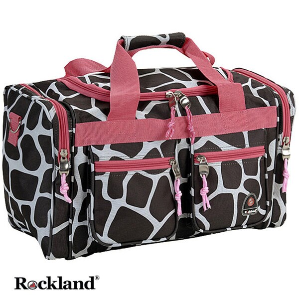 Shop Rockland Deluxe Pink Giraffe 19inch CarryOn Tote / Duffel Bag