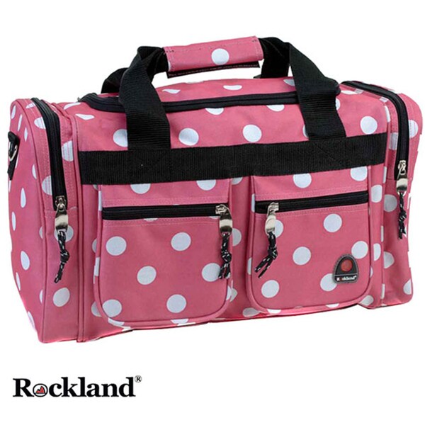 Shop Rockland BelAir Pink Dot 19inch CarryOn Tote / Duffel Bag